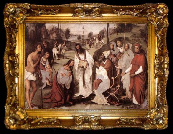 framed  Lorenzo  Costa Conversion of St Valerian, ta009-2